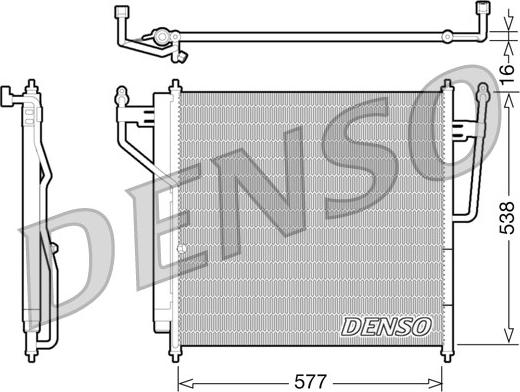 Denso DCN46017 - Конденсатор кондиционера autosila-amz.com