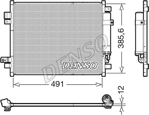 Denso DCN46034 - Конденсатор кондиционера autosila-amz.com