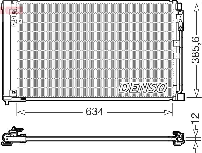Denso DCN46038 - Конденсатор кондиционера autosila-amz.com