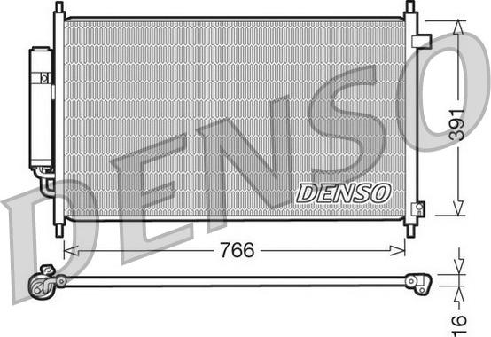 Denso DCN40004 - Конденсатор кондиционера autosila-amz.com
