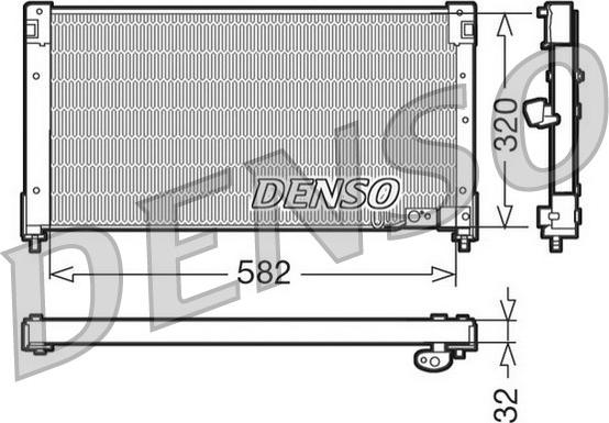 Denso DCN40001 - Конденсатор кондиционера autosila-amz.com