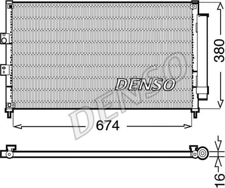 Denso DCN40014 - Конденсатор кондиционера autosila-amz.com