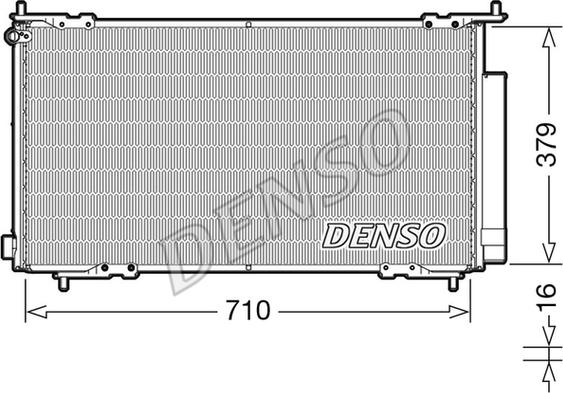 Denso DCN40015 - Конденсатор кондиционера autosila-amz.com