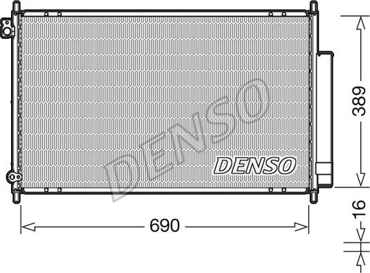 Denso DCN40016 - Конденсатор кондиционера autosila-amz.com