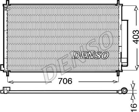 Denso DCN40013 - Конденсатор кондиционера autosila-amz.com