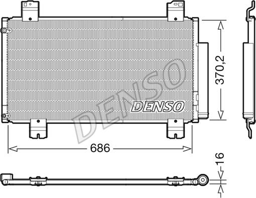 Denso DCN40033 - Конденсатор кондиционера autosila-amz.com