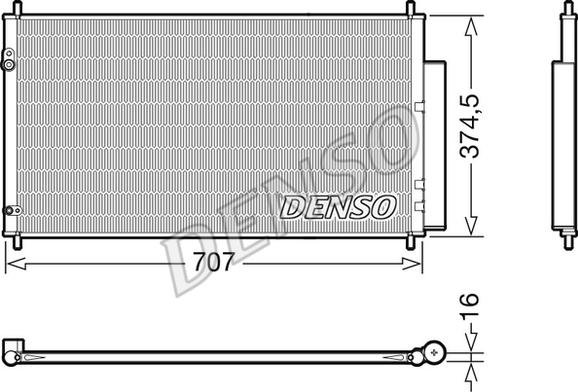 Denso DCN40025 - Конденсатор кондиционера autosila-amz.com