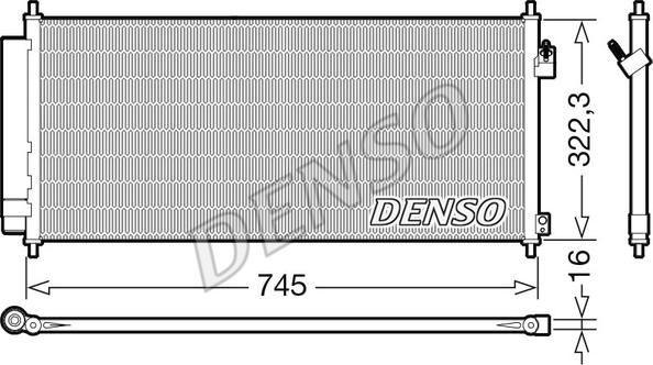 Denso DCN40026 - Конденсатор кондиционера autosila-amz.com