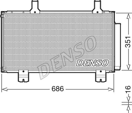 Denso DCN40028 - Конденсатор кондиционера autosila-amz.com