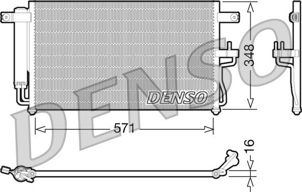 Denso DCN41001 - Конденсатор кондиционера autosila-amz.com