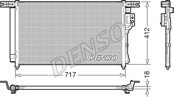 Denso DCN41008 - Конденсатор кондиционера autosila-amz.com