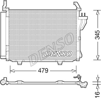 Denso DCN41002 - Конденсатор кондиционера autosila-amz.com