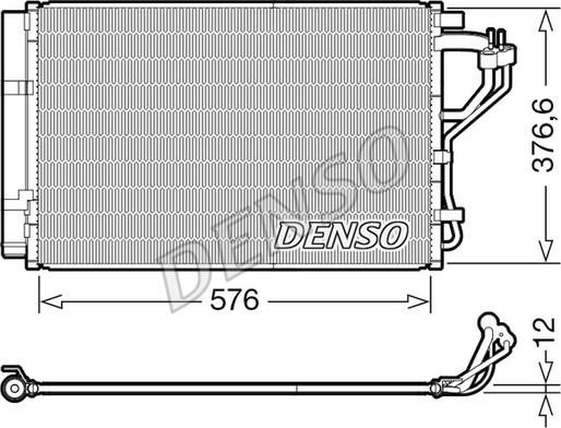 Denso DCN41010 - Конденсатор кондиционера autosila-amz.com