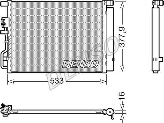 Denso DCN41018 - Конденсатор кондиционера autosila-amz.com