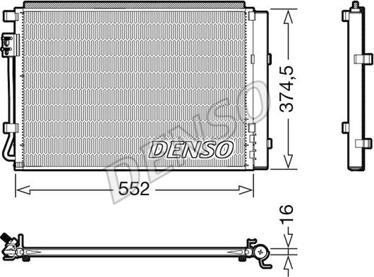 Denso DCN41017 - Конденсатор кондиционера autosila-amz.com