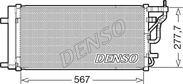 Denso DCN41024 - Конденсатор кондиционера autosila-amz.com