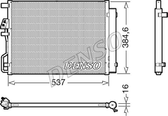 Denso DCN41021 - Конденсатор кондиционера autosila-amz.com