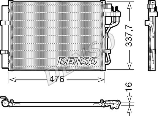 Denso DCN41023 - Конденсатор кондиционера autosila-amz.com