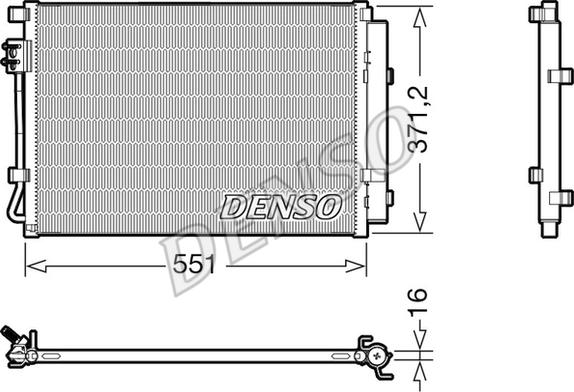 Denso DCN41022 - Конденсатор кондиционера autosila-amz.com