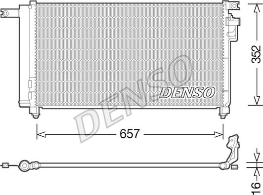 Denso DCN43001 - Конденсатор кондиционера autosila-amz.com