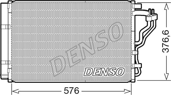 Denso DCN43008 - Конденсатор кондиционера autosila-amz.com