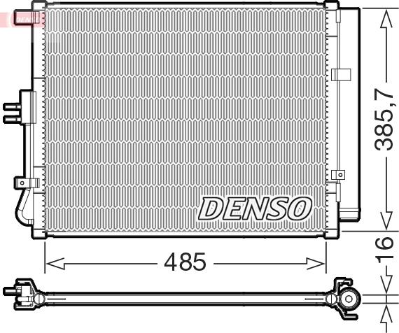 Denso DCN43007 - Конденсатор кондиционера autosila-amz.com
