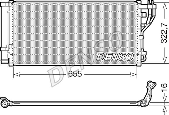 Denso DCN43011 - Конденсатор кондиционера autosila-amz.com