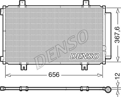 Denso DCN47009 - Конденсатор кондиционера autosila-amz.com