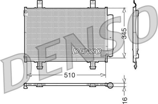 Denso DCN47010 - Конденсатор кондиционера autosila-amz.com