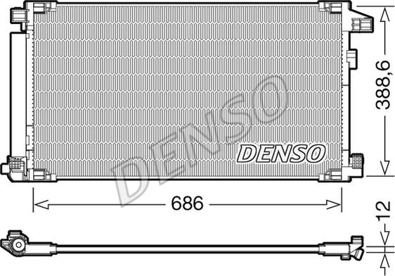 Denso DCN50056 - Конденсатор кондиционера autosila-amz.com