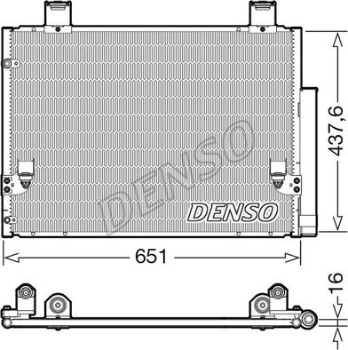 Denso DCN50057 - Конденсатор кондиционера autosila-amz.com