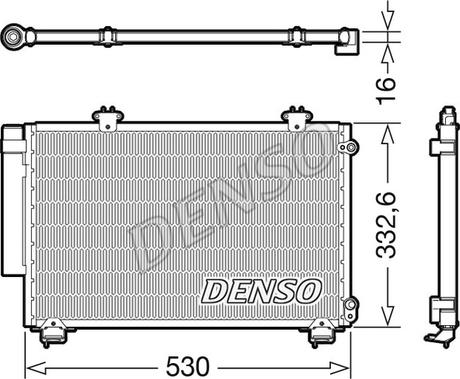 Denso DCN50060 - Конденсатор кондиционера autosila-amz.com