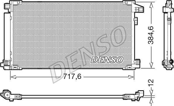 Denso DCN50061 - Конденсатор кондиционера autosila-amz.com