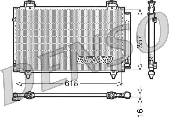 Denso DCN50004 - Конденсатор кондиционера autosila-amz.com