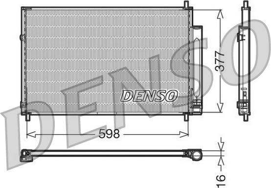 Denso DCN50006 - Конденсатор кондиционера autosila-amz.com