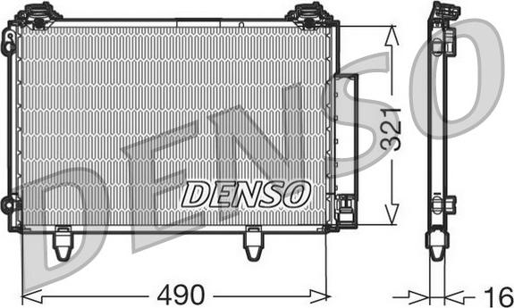 Denso DCN50002 - Конденсатор кондиционера autosila-amz.com