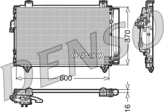 Denso DCN50014 - Конденсатор кондиционера autosila-amz.com