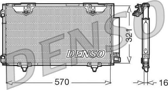 Denso DCN50010 - Конденсатор кондиционера autosila-amz.com
