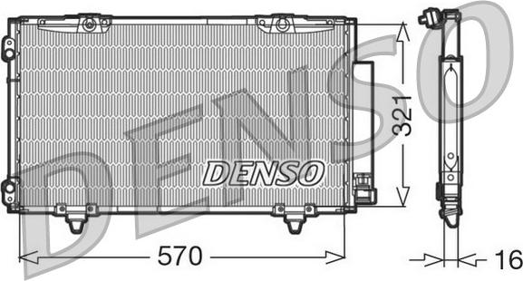Denso DCN50011 - Конденсатор кондиционера autosila-amz.com