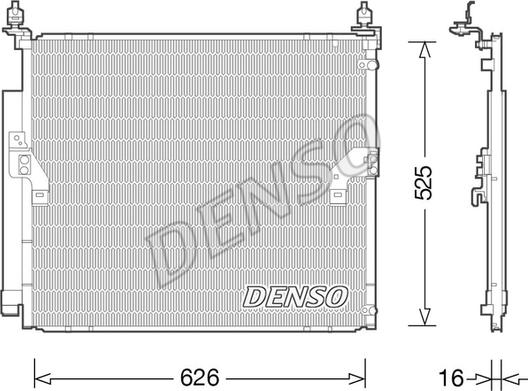Denso DCN50034 - Конденсатор кондиционера autosila-amz.com