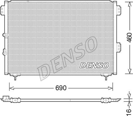 Denso DCN50033 - Конденсатор кондиционера autosila-amz.com