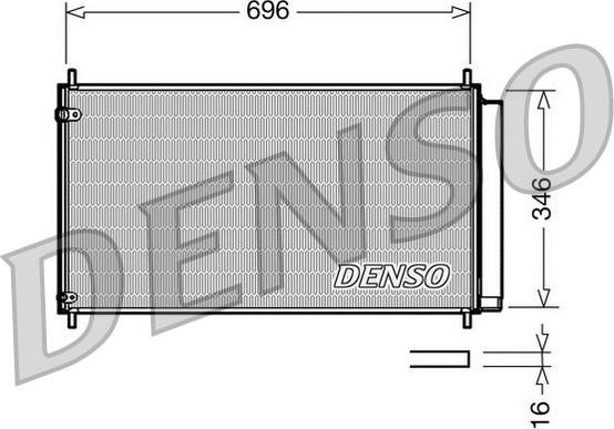 Denso DCN50022 - Конденсатор кондиционера autosila-amz.com