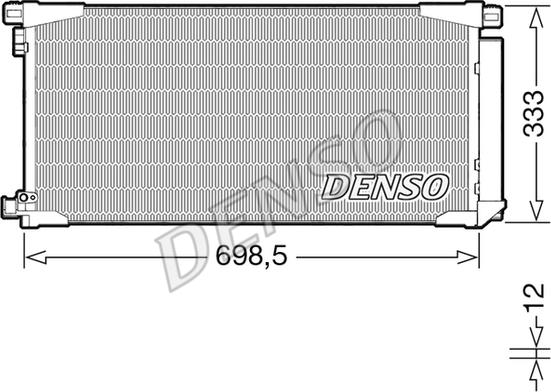 Denso DCN50115 - Конденсатор кондиционера autosila-amz.com