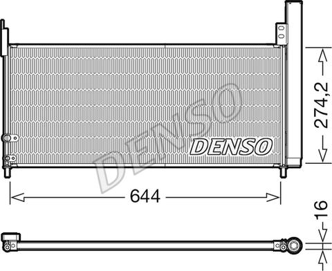 Denso DCN50116 - Конденсатор кондиционера autosila-amz.com