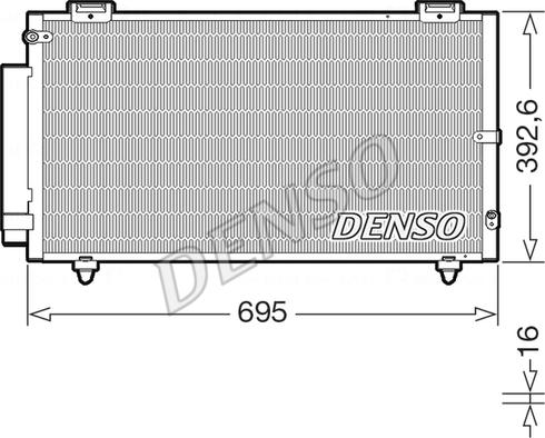 Denso DCN50130 - Конденсатор кондиционера autosila-amz.com