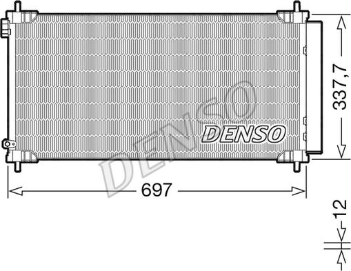Denso DCN50120 - Конденсатор кондиционера autosila-amz.com