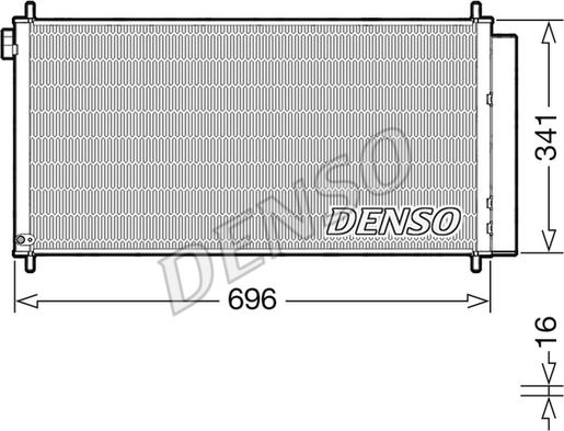 Denso DCN50121 - Конденсатор кондиционера autosila-amz.com