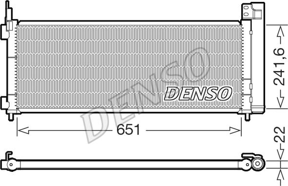 Denso DCN50123 - Конденсатор кондиционера autosila-amz.com