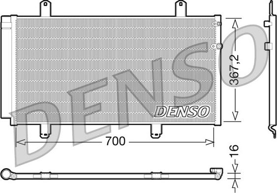 Denso DCN51004 - Конденсатор кондиционера autosila-amz.com