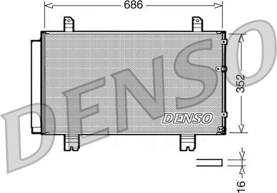 Denso DCN51002 - Конденсатор кондиционера autosila-amz.com